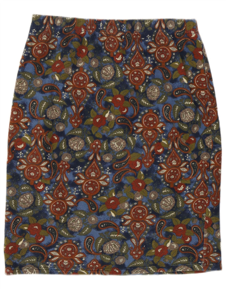 Vintage ženska pencil suknja W30 srednje raznobojna paisley boja