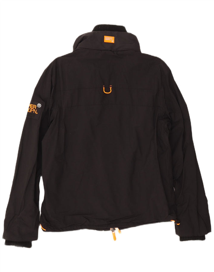 SUPERDRY ženska jakna vjetrovka UK 16 Veliki crni najlon