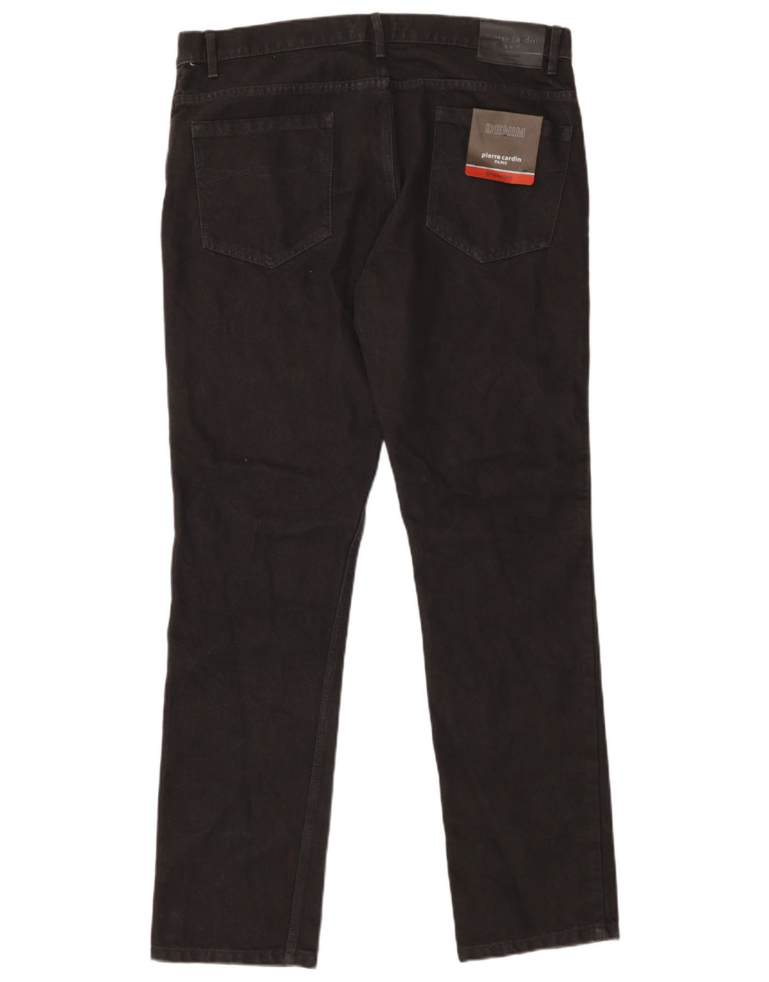 PIERRE CARDIN Muške ravne traperice Paris W38 L34 crni pamuk