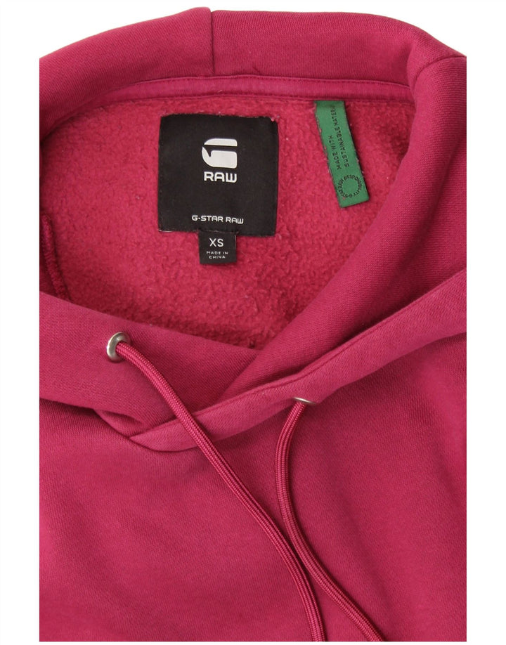 G-STAR Ženska prevelika majica s kapuljačom UK 6 XS Bordo pamuk