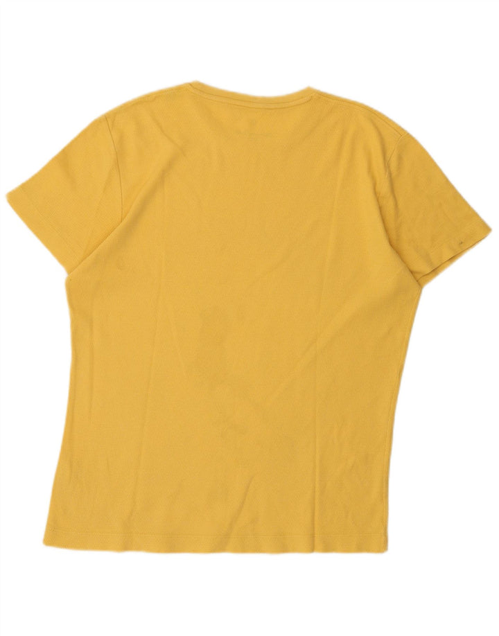Massimo Dutti muška majica srednjeg kroja srednje žutog pamuka
