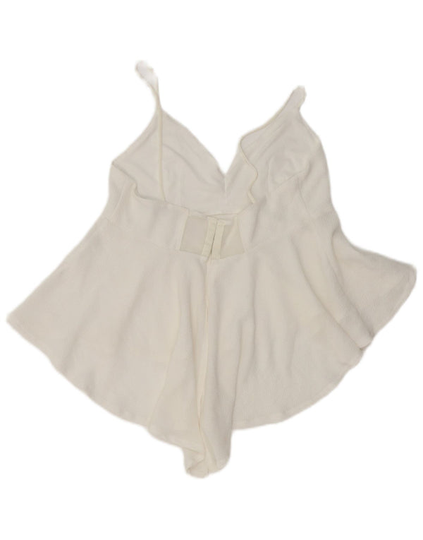 Zara ženski asimetrični Cami Top UK 8 Mala bijela