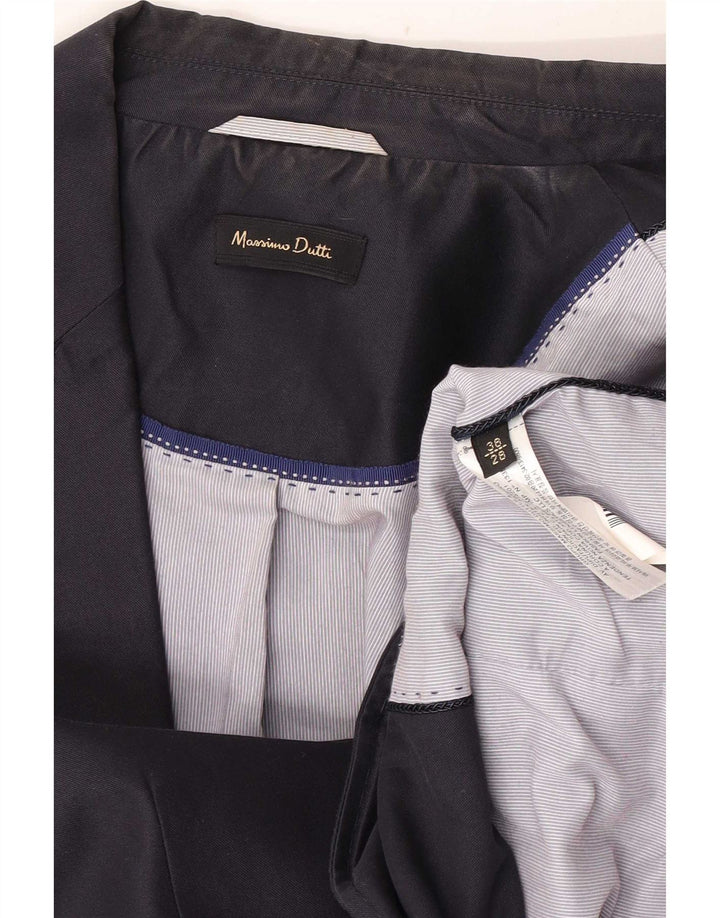 Massimo Dutti Ženska jakna s 1 gumbom EU 38 Mala tamnoplava pamuk