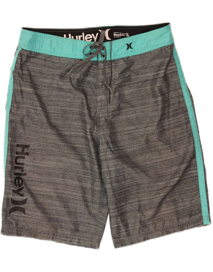 Hurley muške kratke hlače za kupanje s grafičkim motivima, velike sive boje