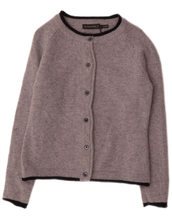 IRELANDS EYE Ženski kratki kardigan pulover UK 18 XL Siva vunena