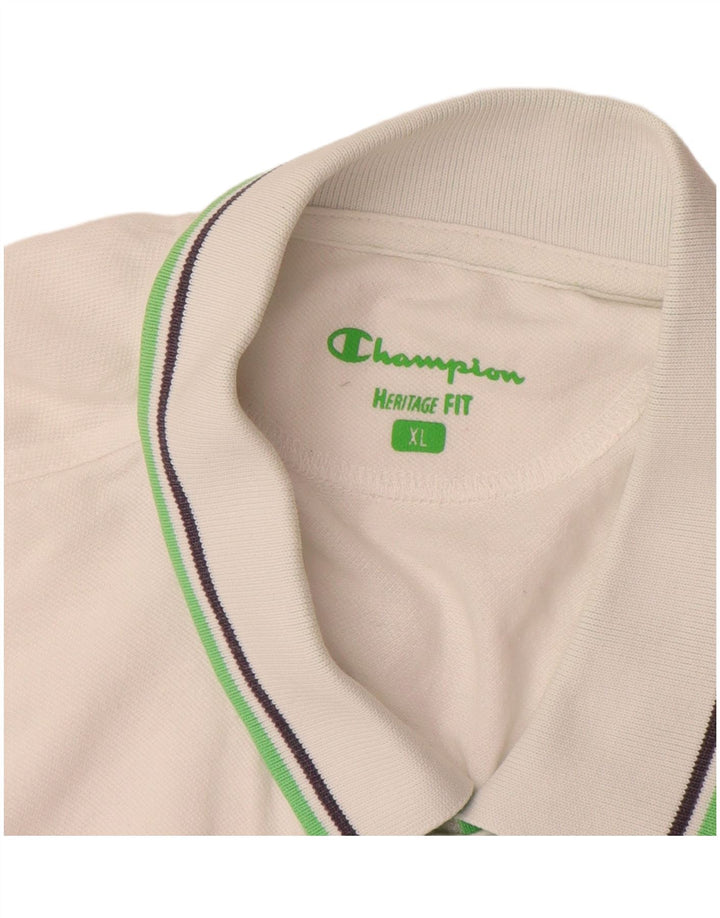 CHAMPION Muška Heritage Fit polo majica XL Bijela
