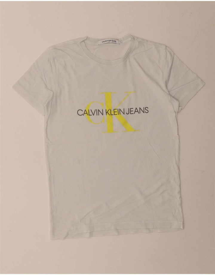 CALVIN KLEIN JEANS Muška majica kratkih rukava srednje bijele boje