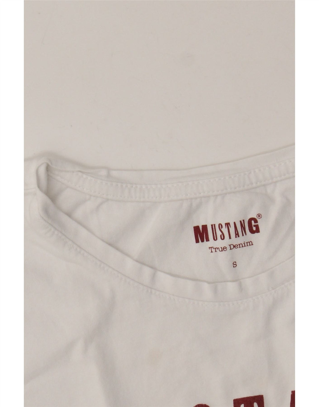 MUSTANG Ženska skraćena majica kratkih rukava UK 10 Mala bijela