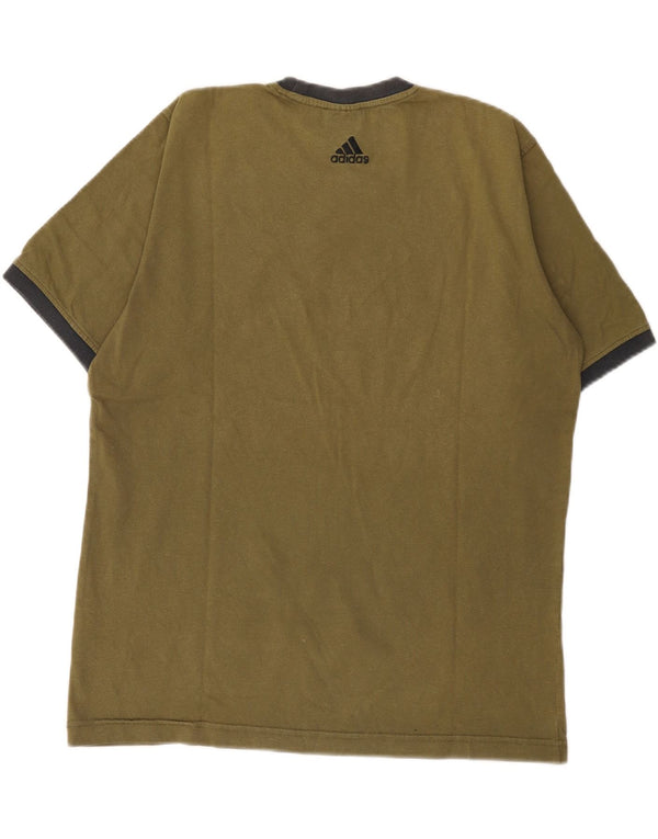 Adidas muška majica s grafičkim motivima, srednji kaki pamuk