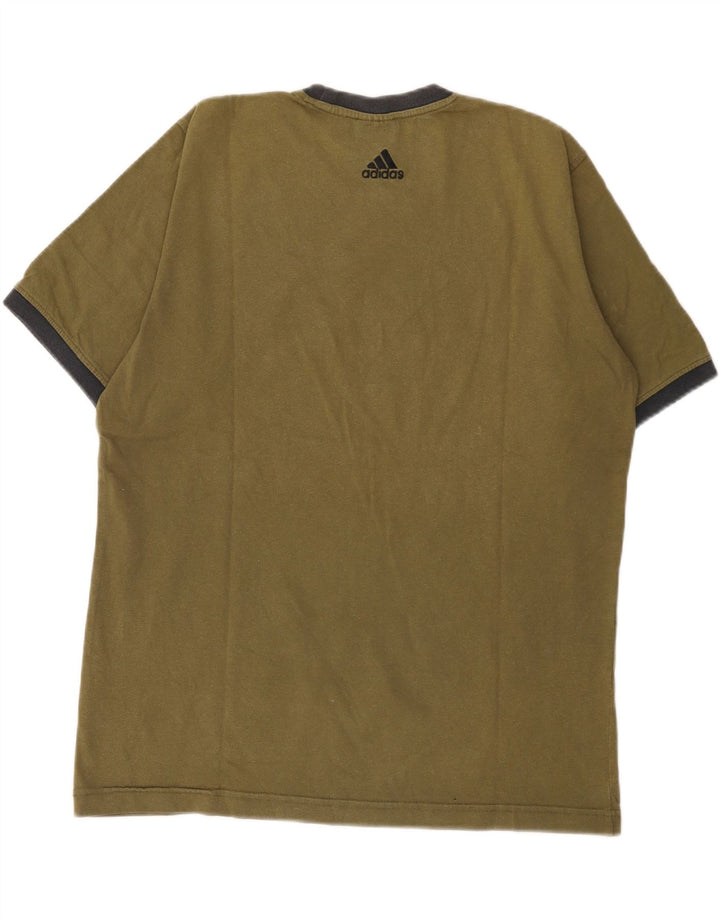Adidas muška majica s grafičkim motivima, srednji kaki pamuk
