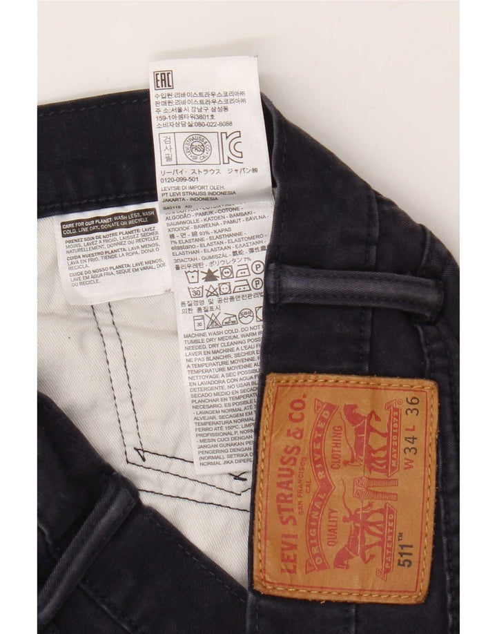 Levi's muške 511 uske traperice W34 L33 tamnoplavi pamuk