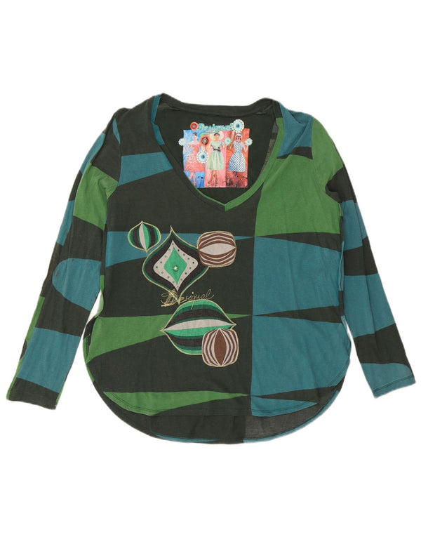 Desigual ženska majica dugih rukava s grafikom UK 20 2XL, višebojna, geometrijska