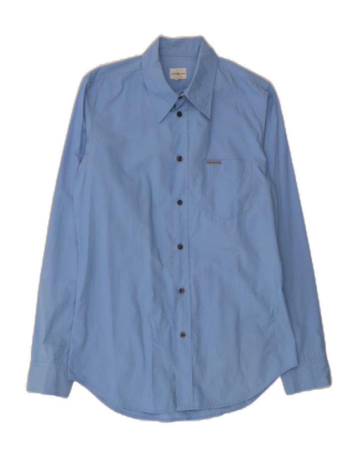 CALVIN KLEIN JEANS Mens Shirt Medium Blue Cotton Vintage Calvin Klein Jeans and Second-Hand Calvin Klein Jeans from Messina Hembry 