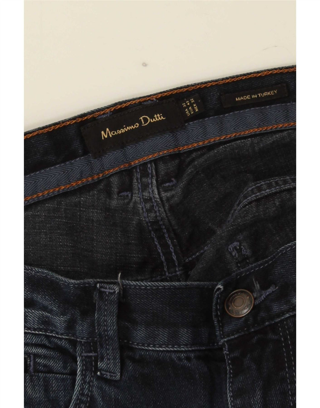 Massimo Dutti muške ravne traperice EU 42 velike W32 L32 tamnoplave