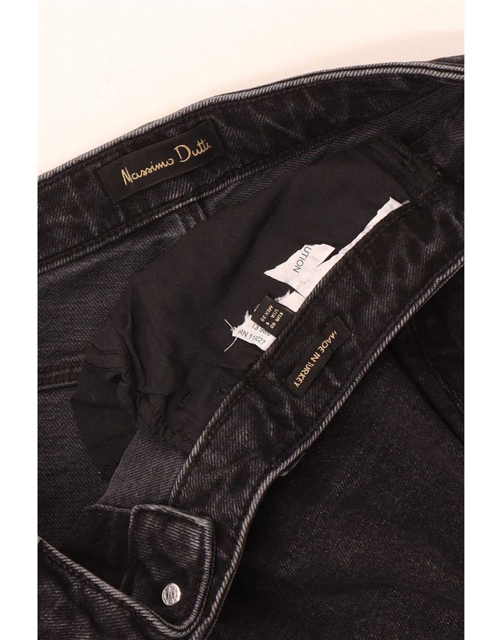 Ženske ravne traperice Massimo Dutti EU 40 srednje W30 L29 crne