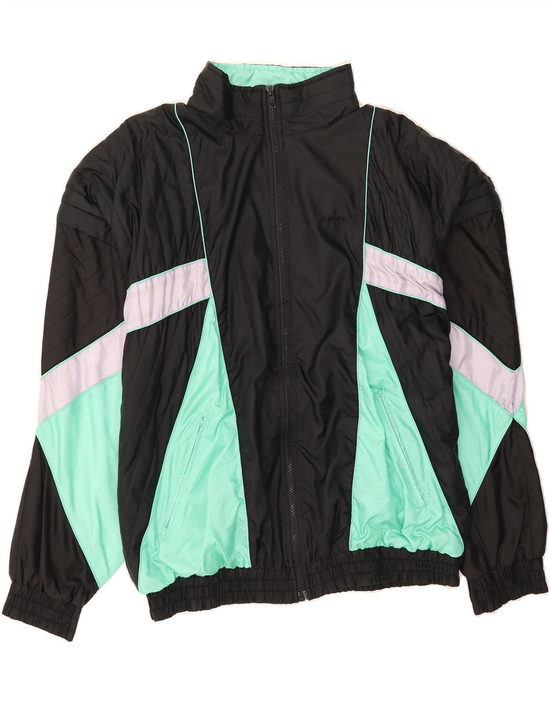 PANDORA Mens Tracksuit Top Jacket XL Black Colourblock Polyamide Vintage Pandora and Second-Hand Pandora from Messina Hembry 