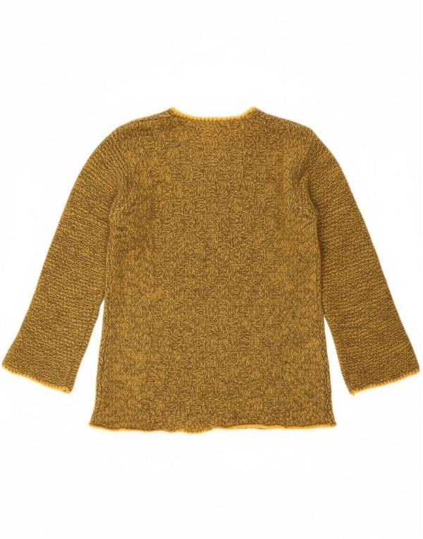 Vintage ženski džemper s veznim izrezom UK 10 malih žutih fleka