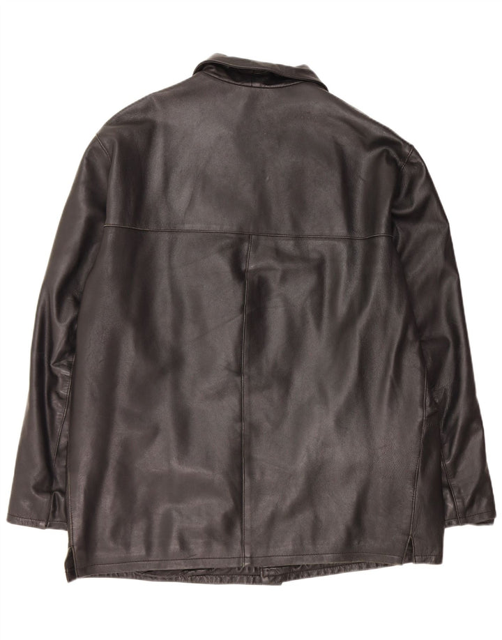 Vintage muška kožna jakna UK 42 XL crna koža