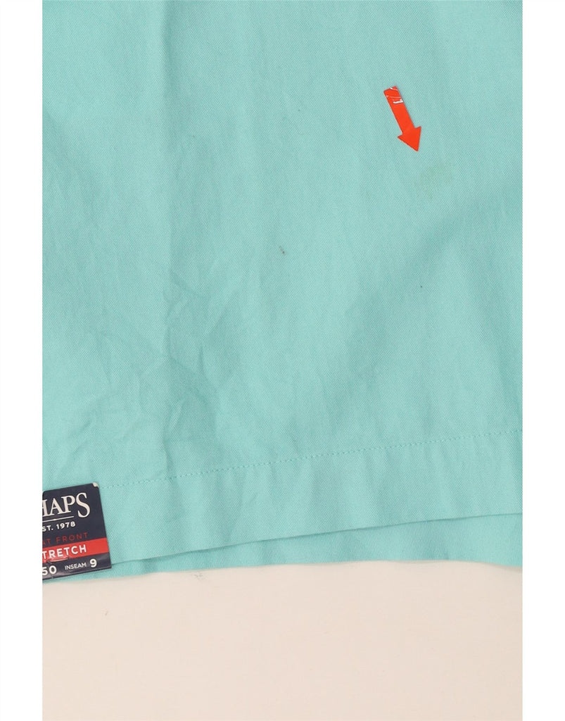 CHAPS Mens Stretch Chino Shorts W50 4XL Turquoise Cotton Vintage Chaps and Second-Hand Chaps from Messina Hembry 