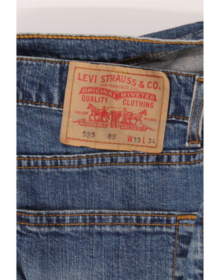 Levi's ženske 525 Bootcut traperice W33 L34 plavi pamuk