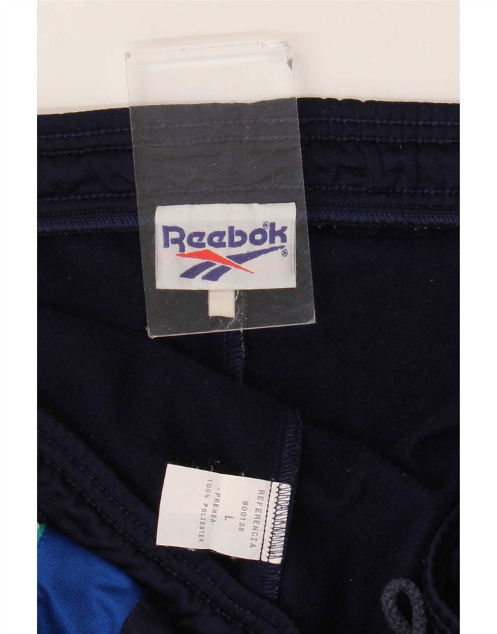 Reebok muške hlače od trenirke velike tamnoplave poliesterske boje