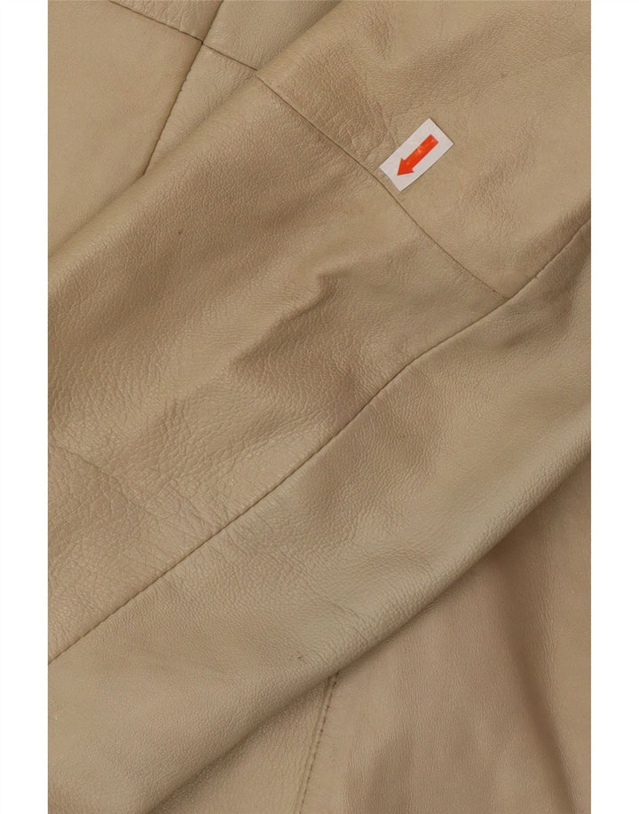 OLLY & CO Ženski kožni kaput UK 10 Mali bež kožni