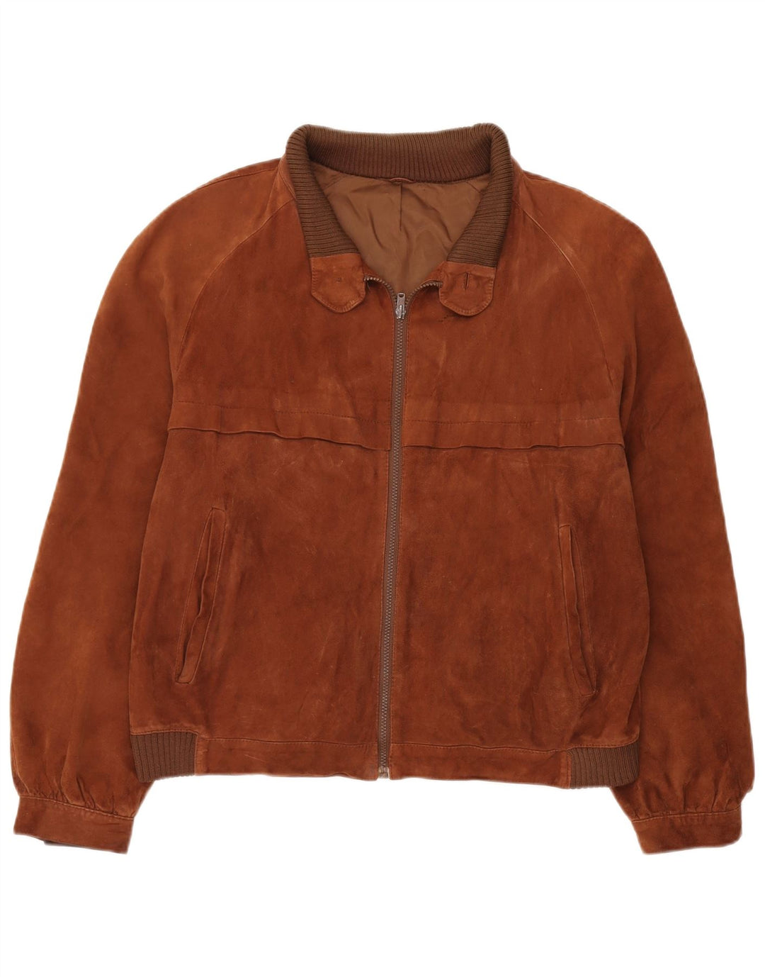 Vintage muška bomber jakna od brušene kože IT 52 XL smeđa koža
