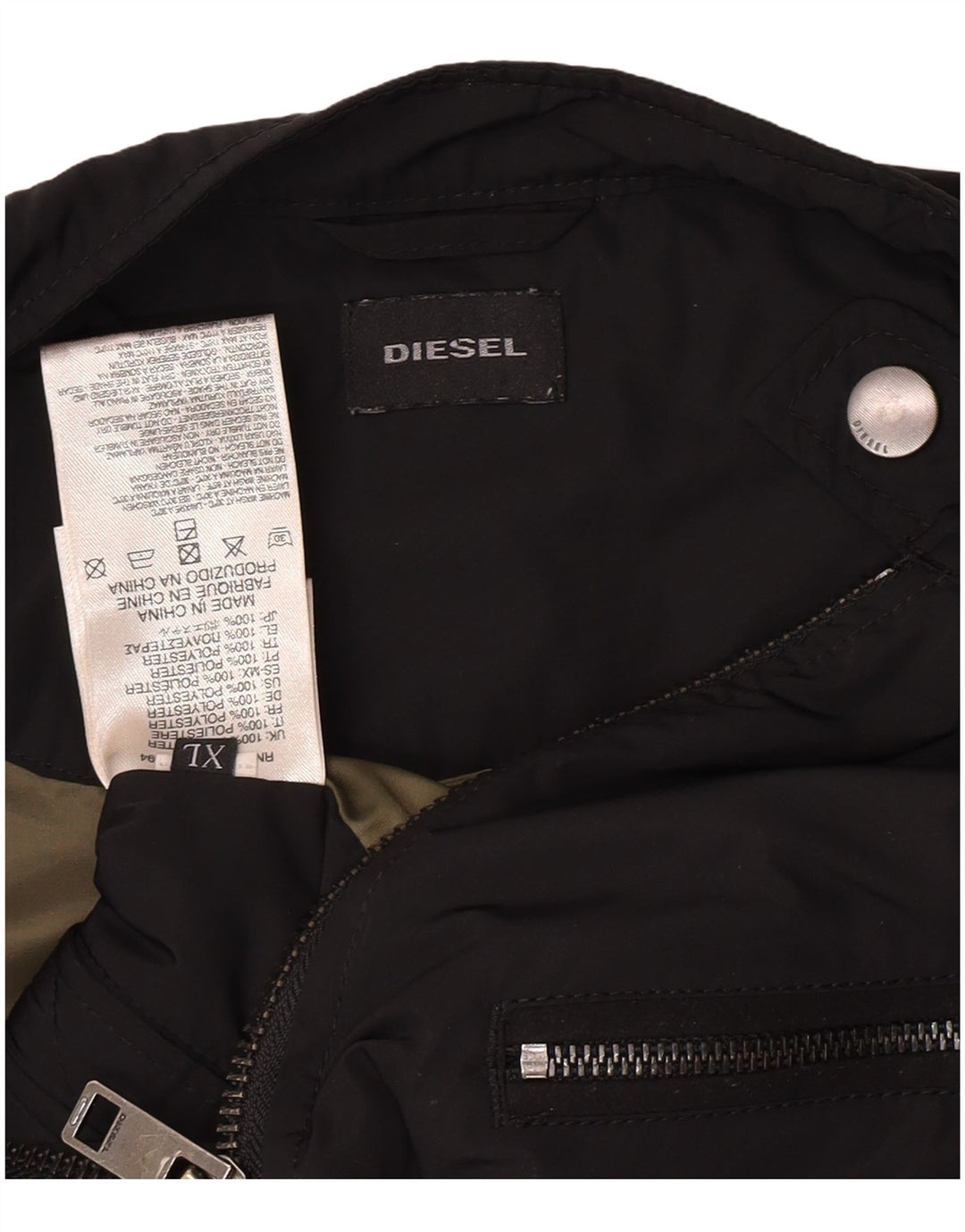 Diesel muška biciklistička jakna UK 42 XL crni poliester