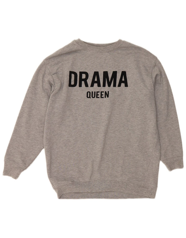 Zara ženski džemper prekomjerne majice s grafičkim motivima UK 10 Small Gray
