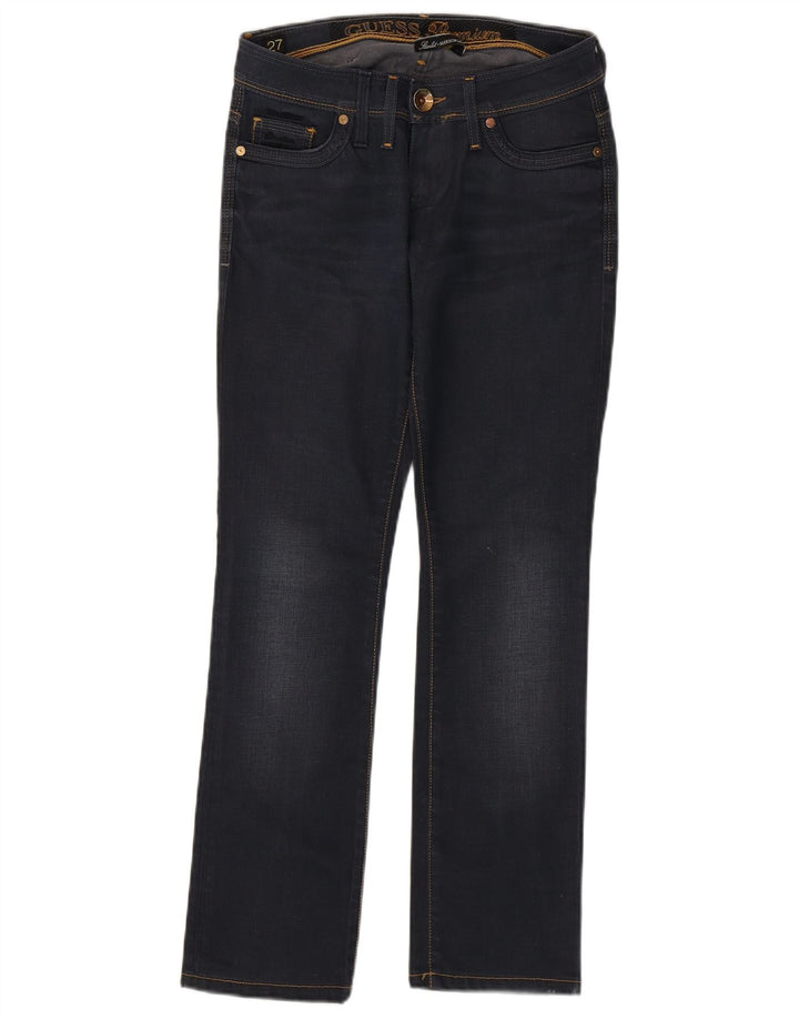 Ženske traperice Guess Bootcut W27 L29 tamnoplavi pamuk