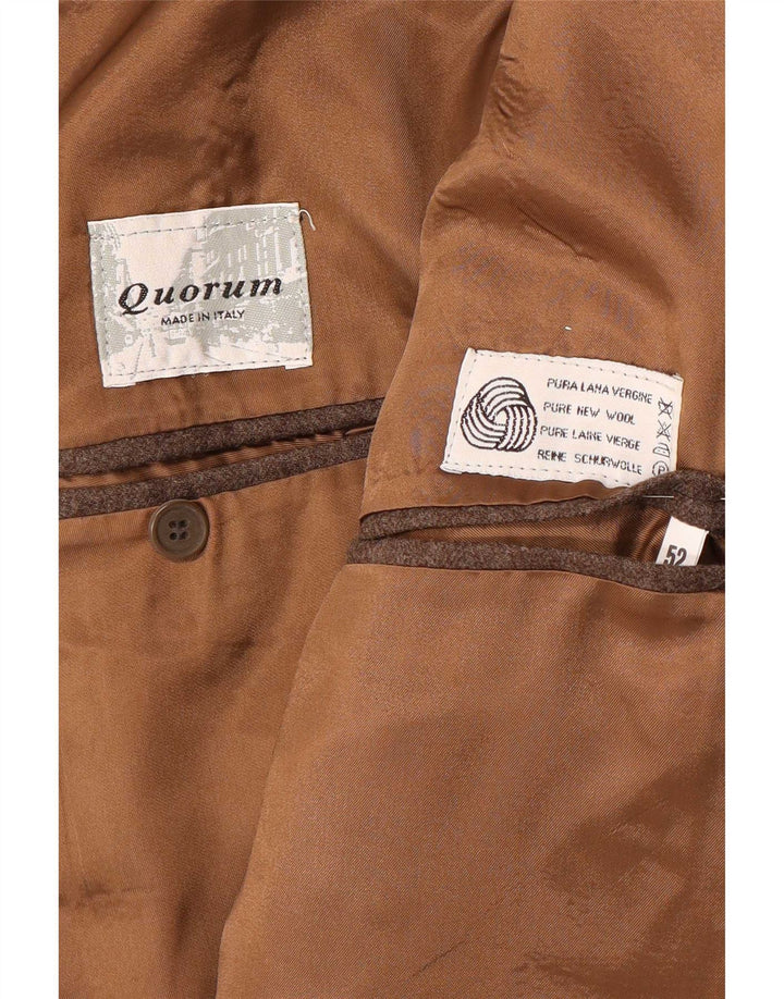 Vintage muški sako s dvostrukim kopčanjem IT 52 XL smeđa vuna