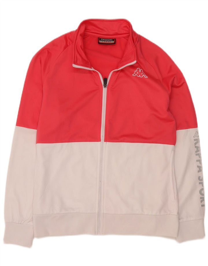 Kappa ženska gornja jakna trenirke UK 16 Large Red Colourblock