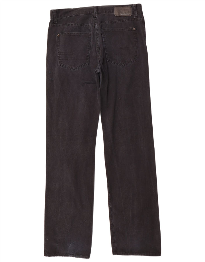 Calvin Klein muške ravne traperice W33 L34 tamnoplavi pamuk