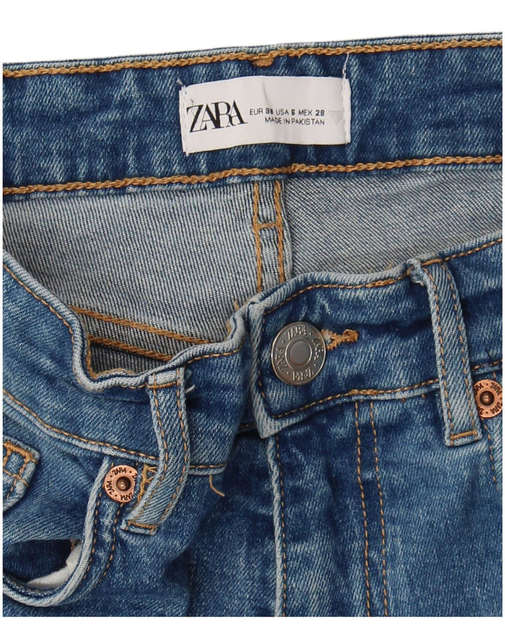Zara ženske crop bootcut traperice EU 38 male W28 L26 plave