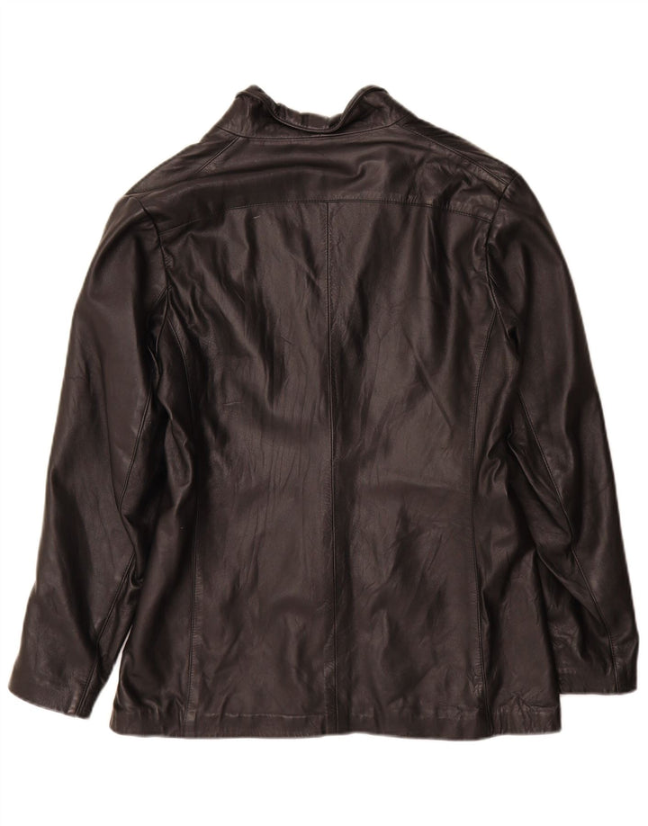 Vintage ženska kožna jakna IT 48 XL crna