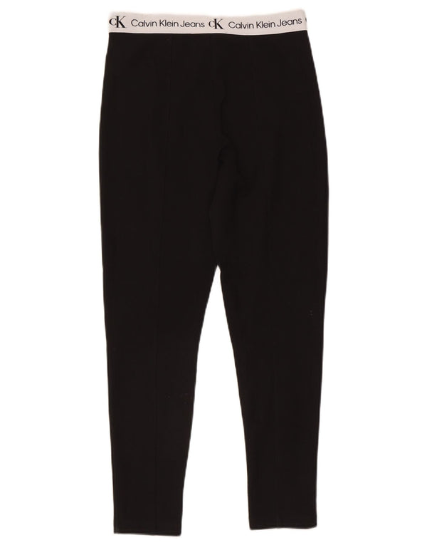 Calvin Klein Ženske Graphic Leggings UK 10 Small Black Colourblock