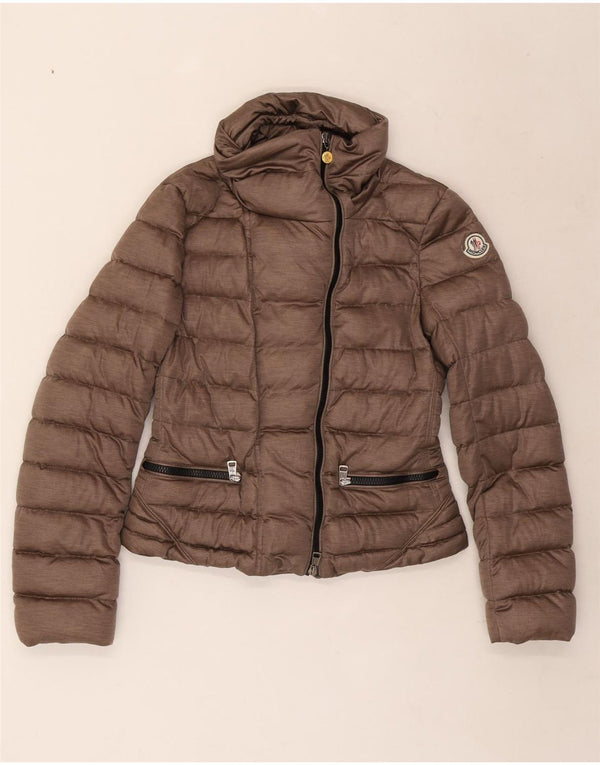 Moncler ženska podstavljena jakna veličine 2 mala smeđa poliester