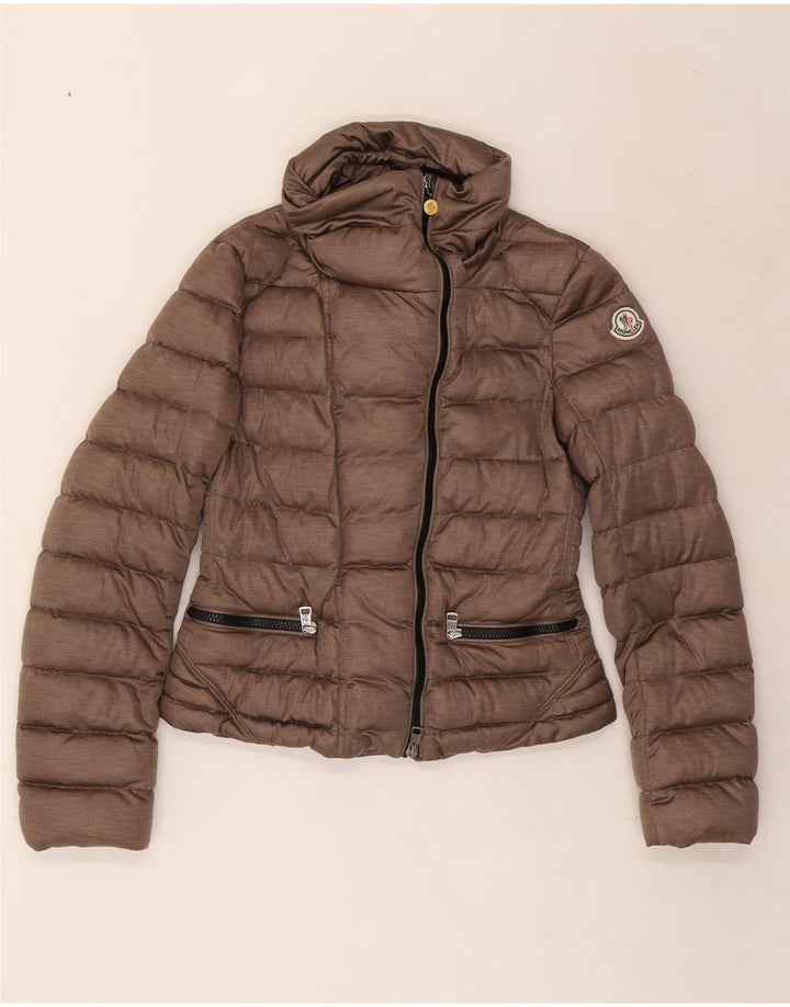 Moncler ženska podstavljena jakna veličine 2 mala smeđa poliester