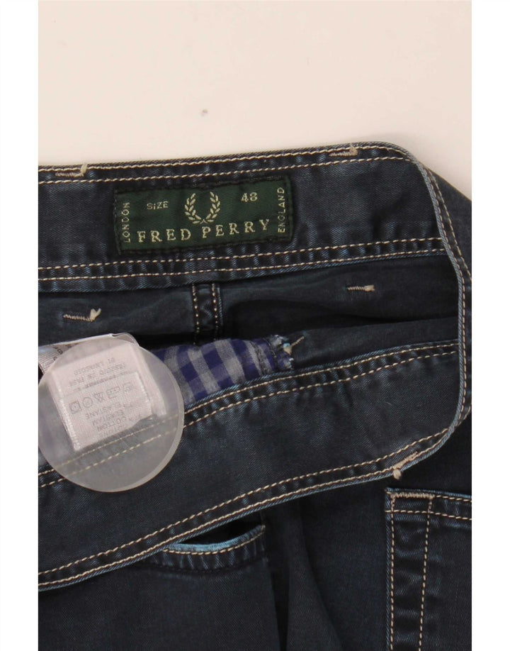 Muške uske traperice Fred Perry IT 48 srednje W33 L30 tamnoplavi pamuk