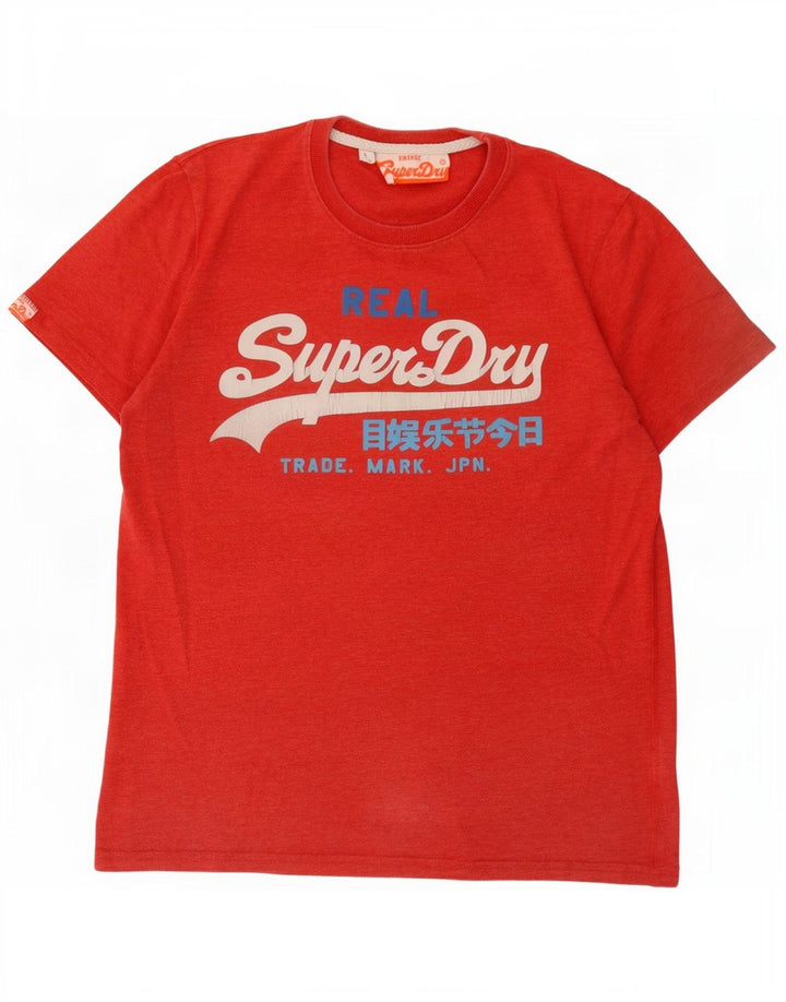Superdry muška majica s grafičkim motivima, veliki crveni poliester