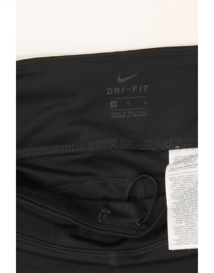 Nike Ženske Dri Fit Crop Leggings UK 12 Srednji crni poliester