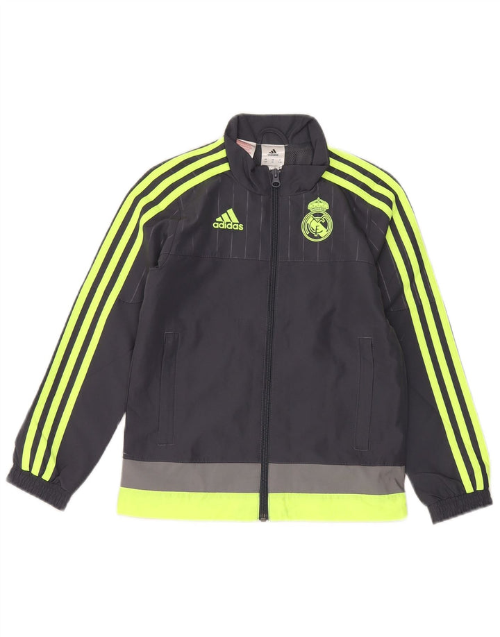 Gornja jakna od trenirke Adidas za dječake 7-8 godina u sivoj boji