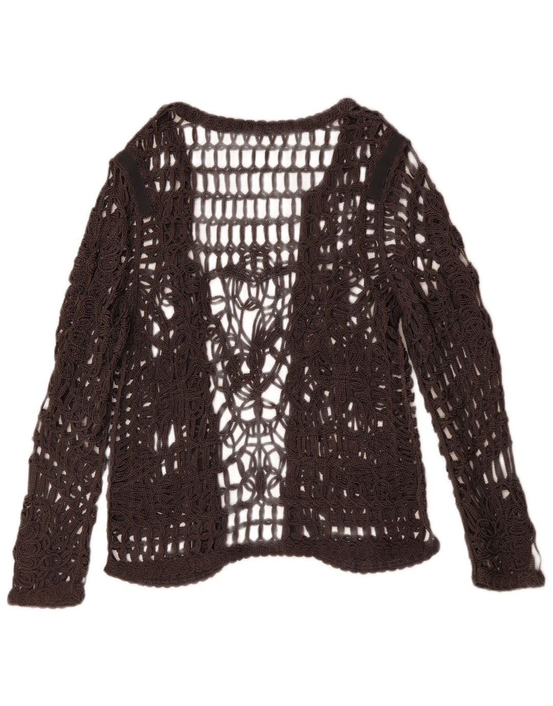 MONARI ženska heklana prozirna majica dugih rukava UK 14 velika siva