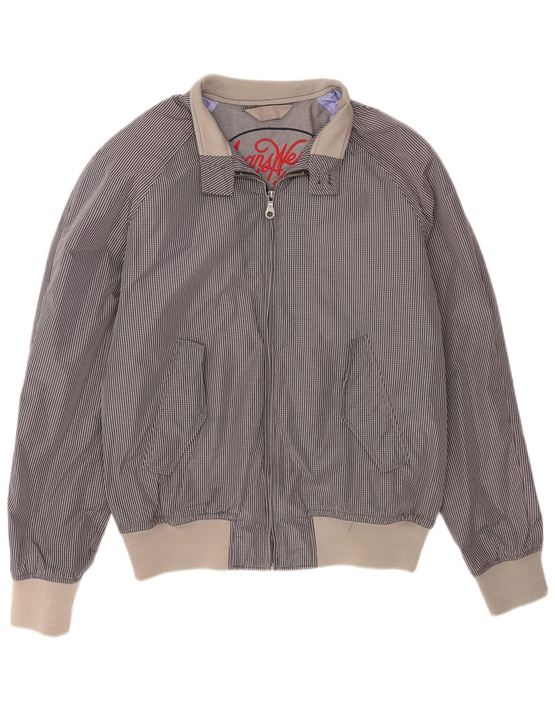 Benetton muška bomber jakna UK 44 2XL tamnoplavi pamuk od ginghama