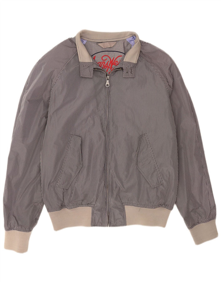 Benetton muška bomber jakna UK 44 2XL tamnoplavi pamuk od ginghama