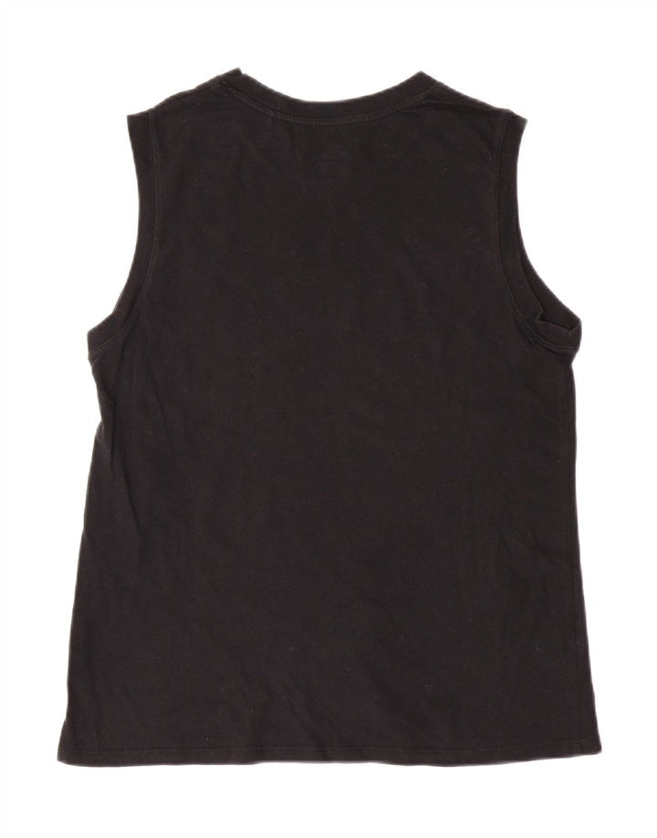 LEVI'S Womens Graphic Vest Top UK 14 Medium Black Vintage Levi's and Second-Hand Levi's from Messina Hembry 