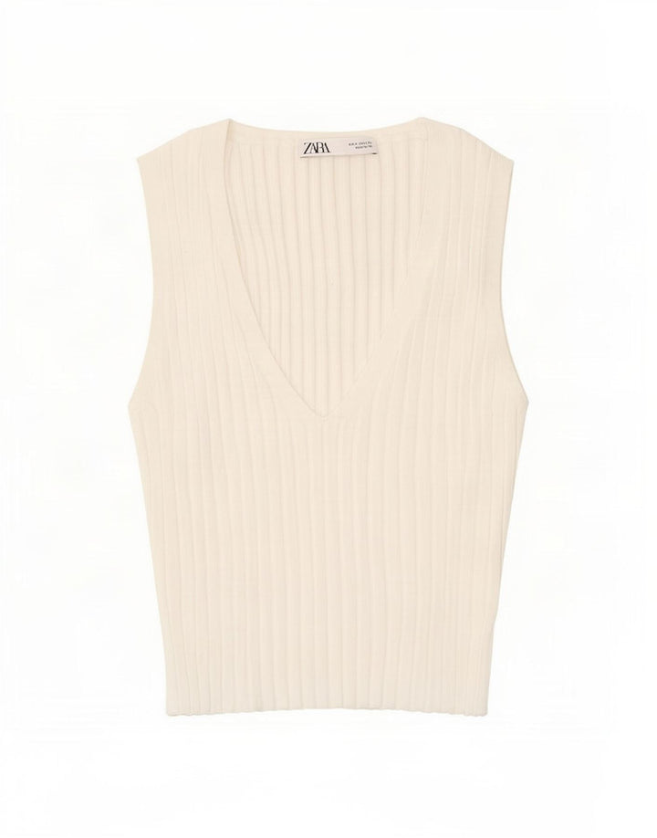 Zara ženski prsluk UK 8 Small White