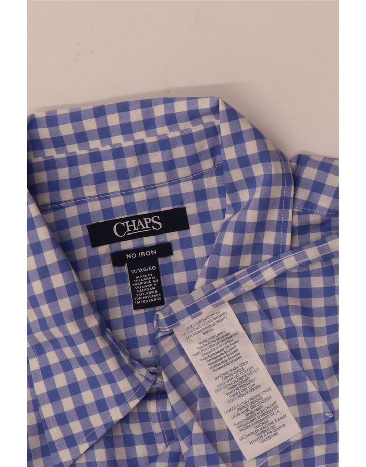 Chaps ženska košulja UK 18 XL plavi pamuk od ginghama