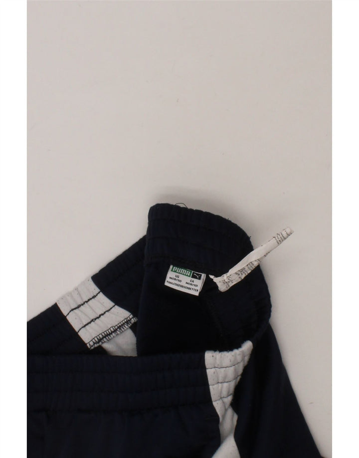 PUMA Boys Tracksuit Trousers Joggers 10-11 Years Medium  Navy Blue Vintage Puma and Second-Hand Puma from Messina Hembry 