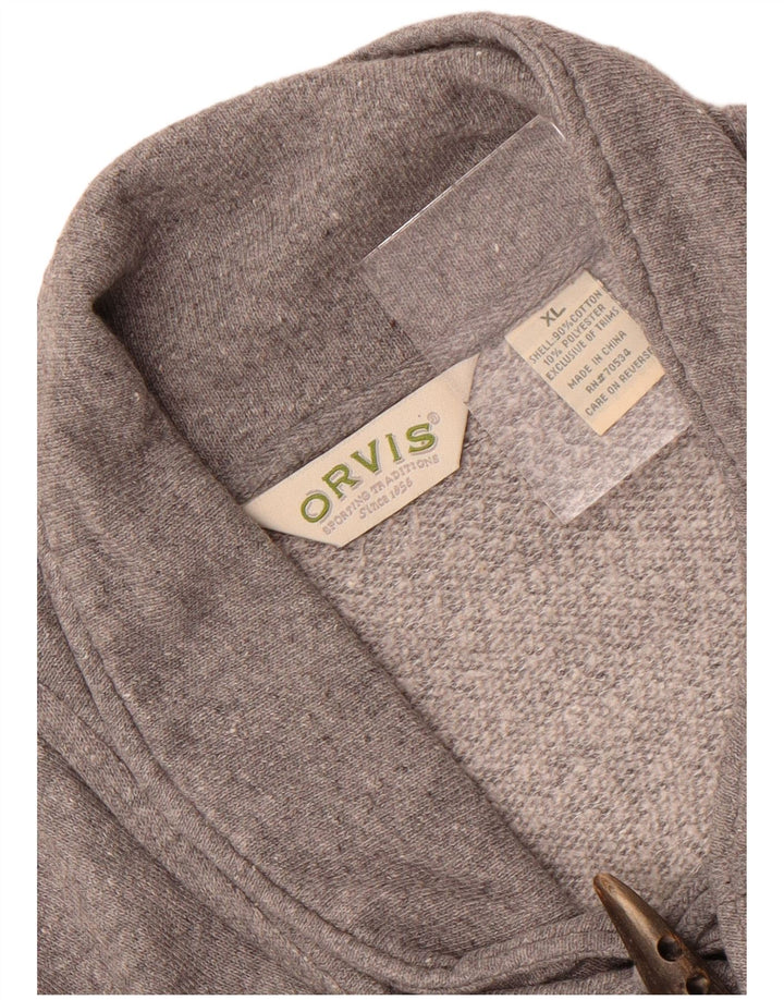 Orvis muška majica sa šal izrezom XL sivi pamuk